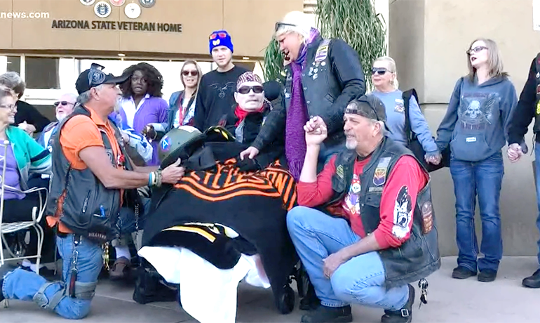 Ken Jones and friends gather for last bike ride