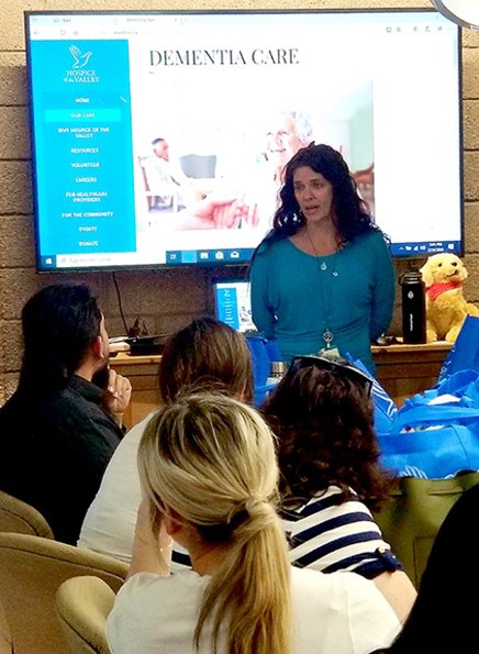 Michelle Bales speaking to audience