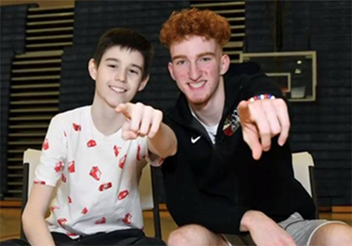 Young Patient Meets His Hero