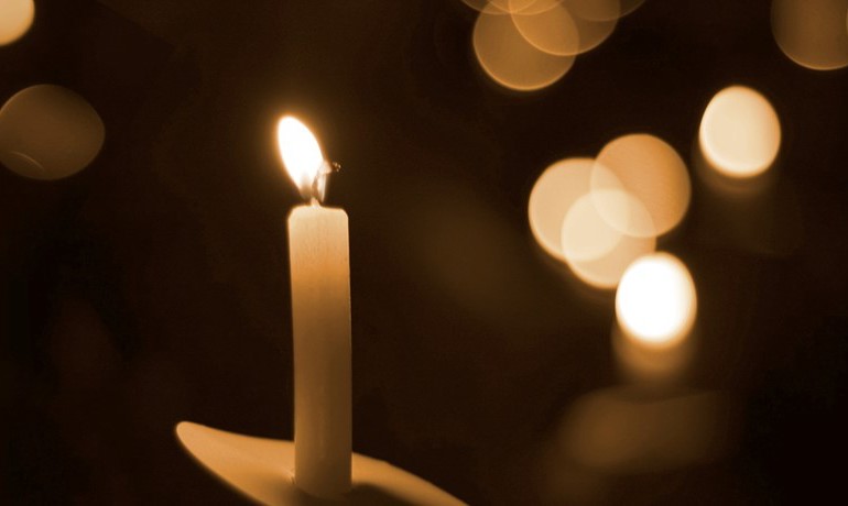 Small hand-held candle